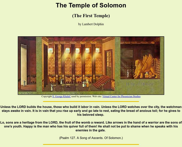 Solomon's Temple Article