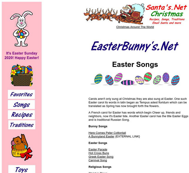 Easter Bunny's Net: Songs. Welcome to Easter. Handout Easter Bunny's Net: Songs. Welcome to Easter. Handout