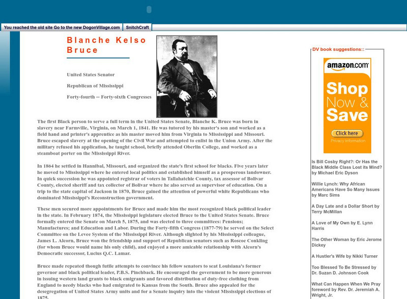Dogon Village: Blanche Kelso Bruce Handout Dogon Village: Blanche Kelso Bruce Handout