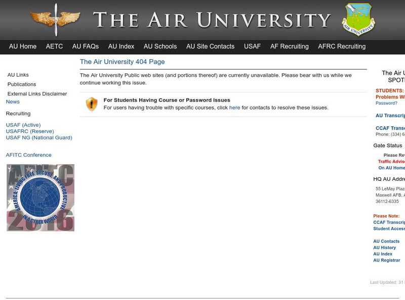The Air University: Selective Involvement and Strategic Mobility Article The Air University: Selective Involvement and Strategic Mobility Article