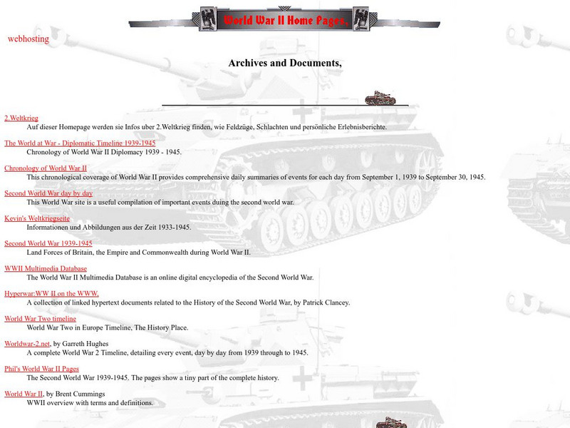 Euronet: World War Two Links Activity