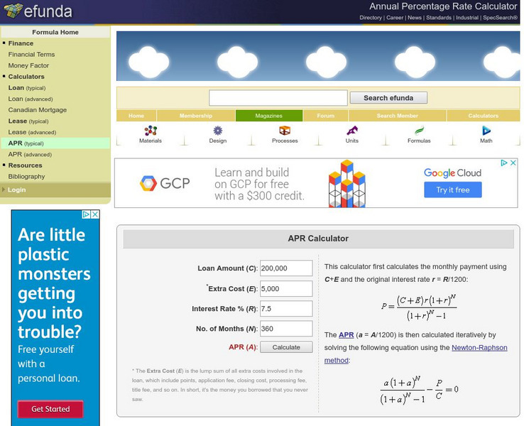 Apr Calucaltor Interactive Apr Calucaltor Interactive