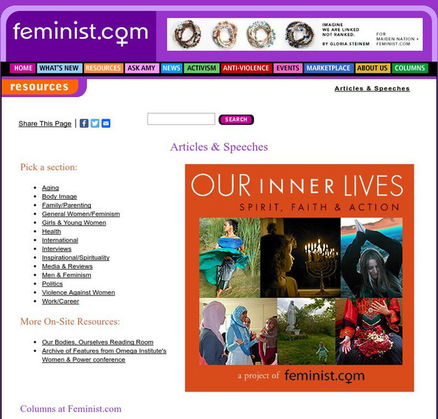 Feminist: Articles and Speeches Website Feminist: Articles and Speeches Website