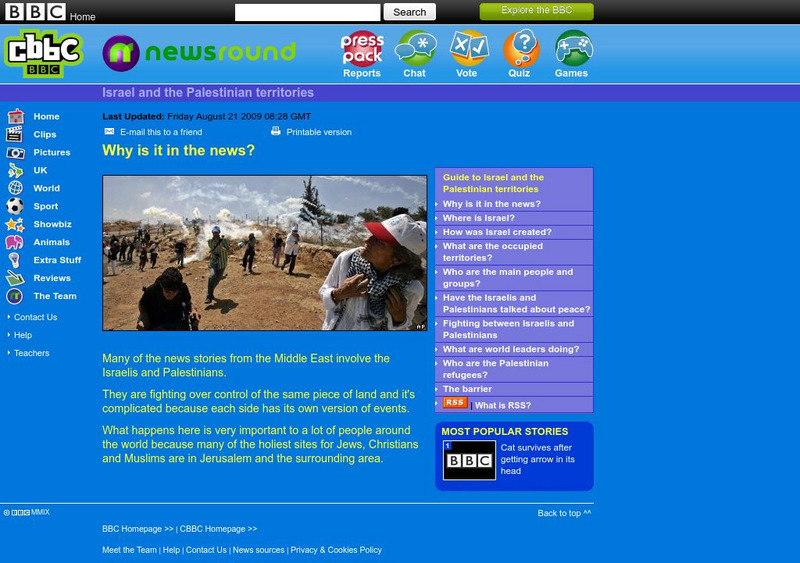 Bbc: Cbbc Newsround: Guide to Israel & the Palestinian Territories Article Bbc: Cbbc Newsround: Guide to Israel & the Palestinian Territories Article
