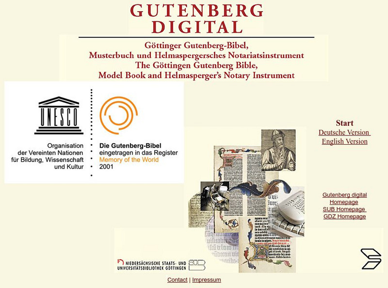 Gutenberg Digital: Gutenberg and the Gutenberg Bible Activity