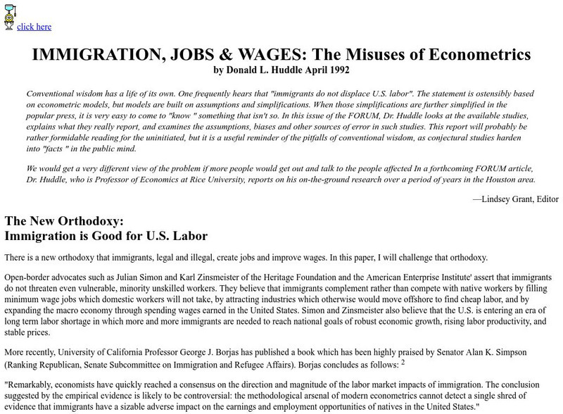 Dieoff.com: Immigration, Jobs, & Wages Primary Dieoff.com: Immigration, Jobs, & Wages Primary