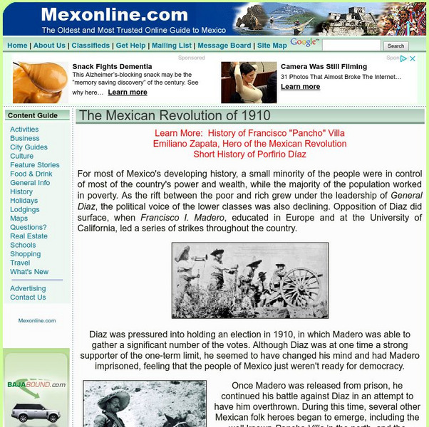 The Mexican Revolution of 1910 Website The Mexican Revolution of 1910 Website
