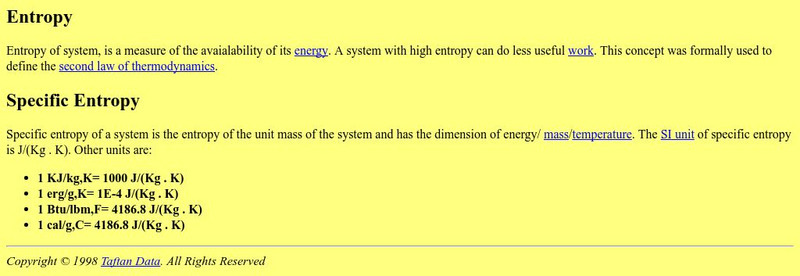 Applied Thermodynamics: Entropy Handout Applied Thermodynamics: Entropy Handout