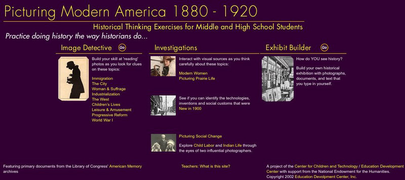 Center for Children and Technology: Picturing Modern America Website Center for Children and Technology: Picturing Modern America Website
