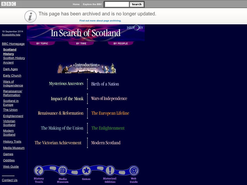 Bbc: History: In Search of Scotland Website Bbc: History: In Search of Scotland Website