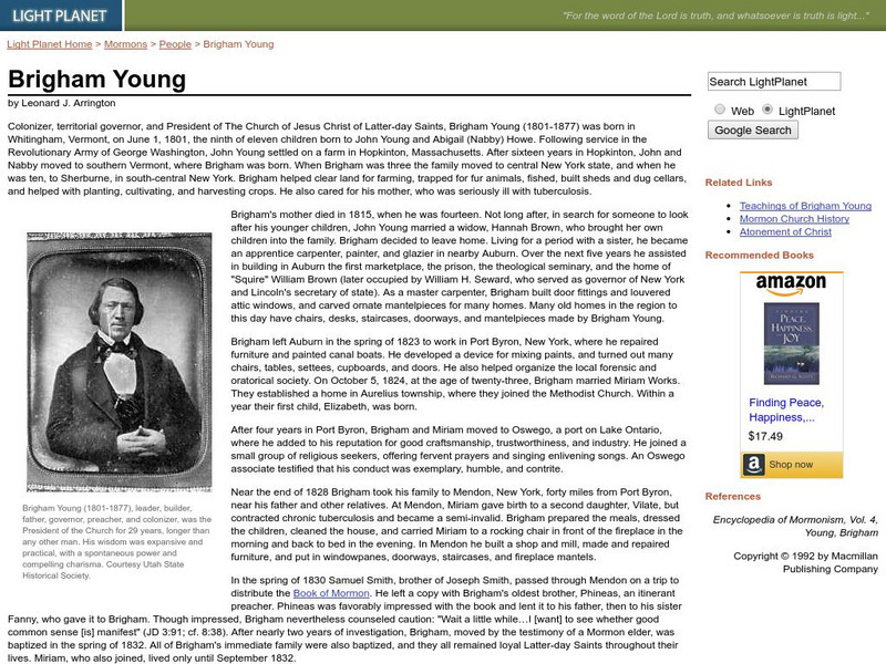 All About Mormons: Brigham Young Website All About Mormons: Brigham Young Website