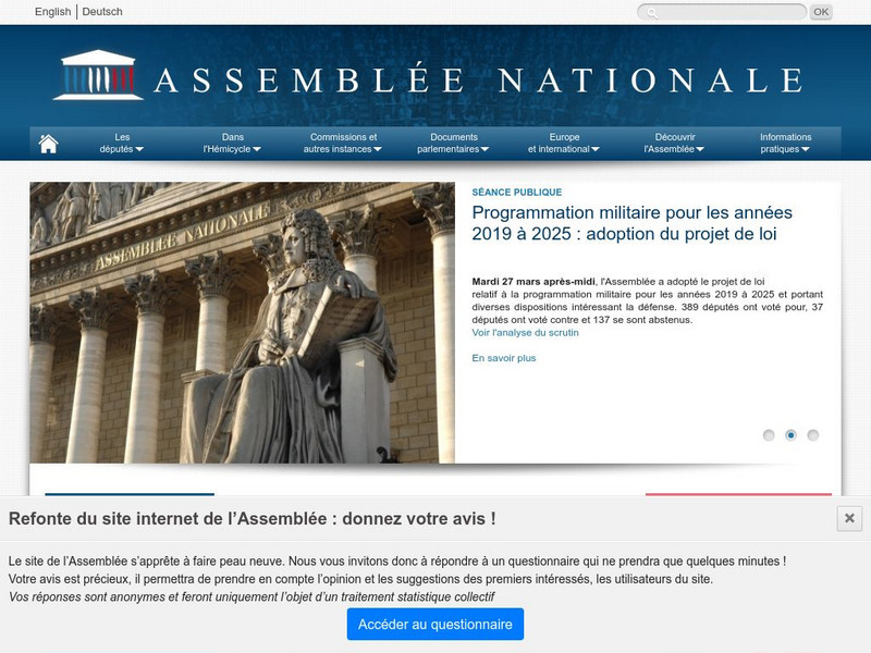 Assemblee Nationale Website
