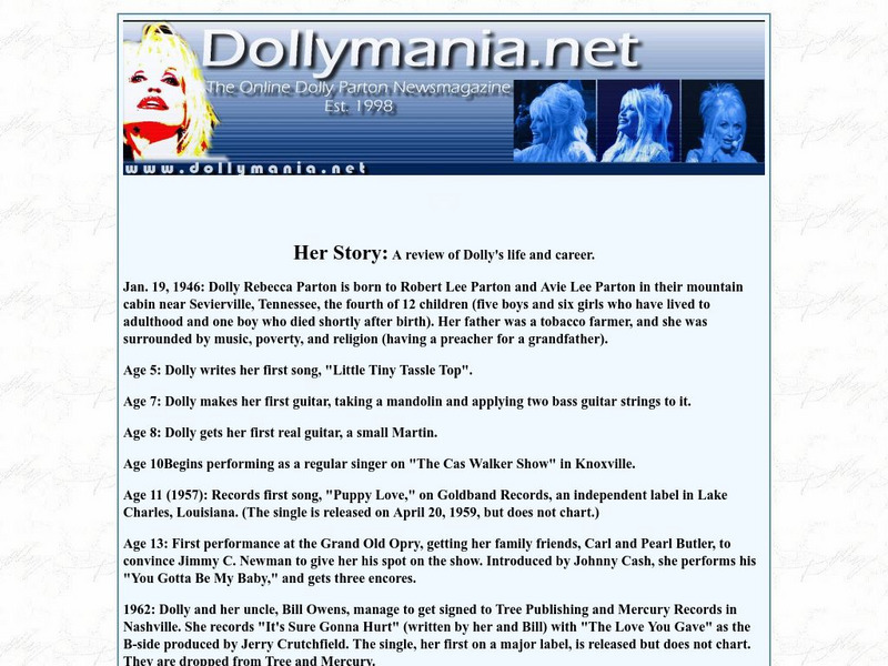 Dolly Parton Website Dolly Parton Website