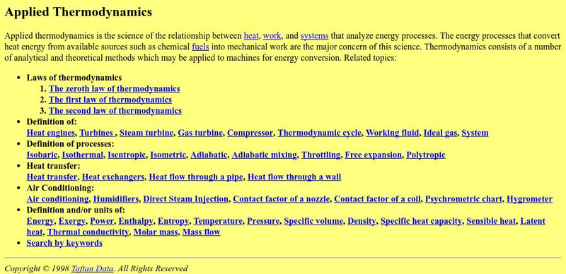 Taftan: Applied Thermodynamics Website Taftan: Applied Thermodynamics Website