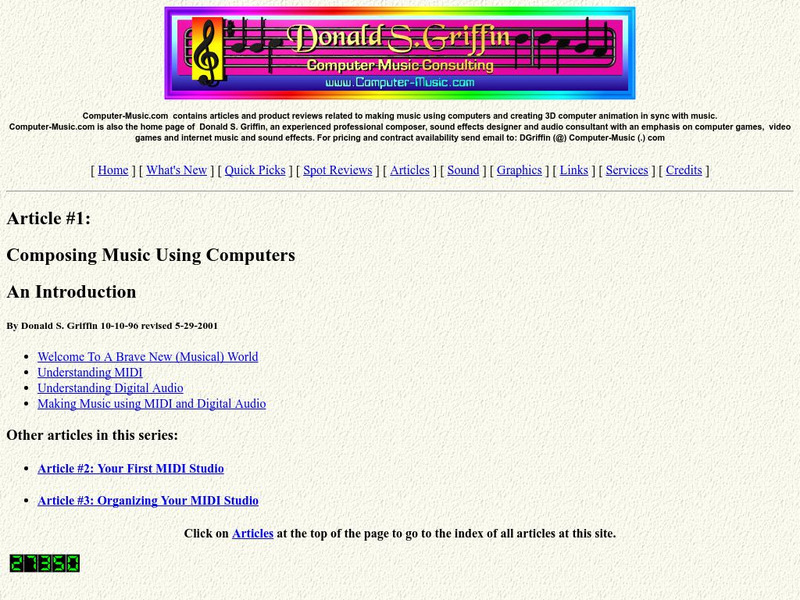 Composing Music Using Computers Article Composing Music Using Computers Article
