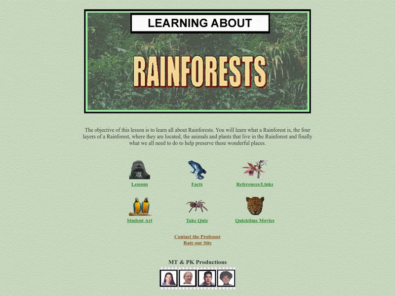 Learning About Rainforests Website Learning About Rainforests Website