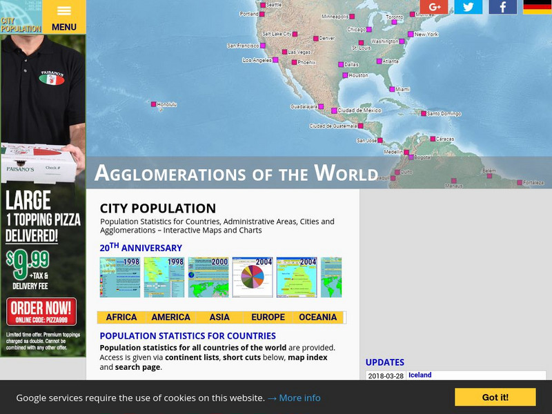 Population for Countries and Cities Around the World Website Population for Countries and Cities Around the World Website
