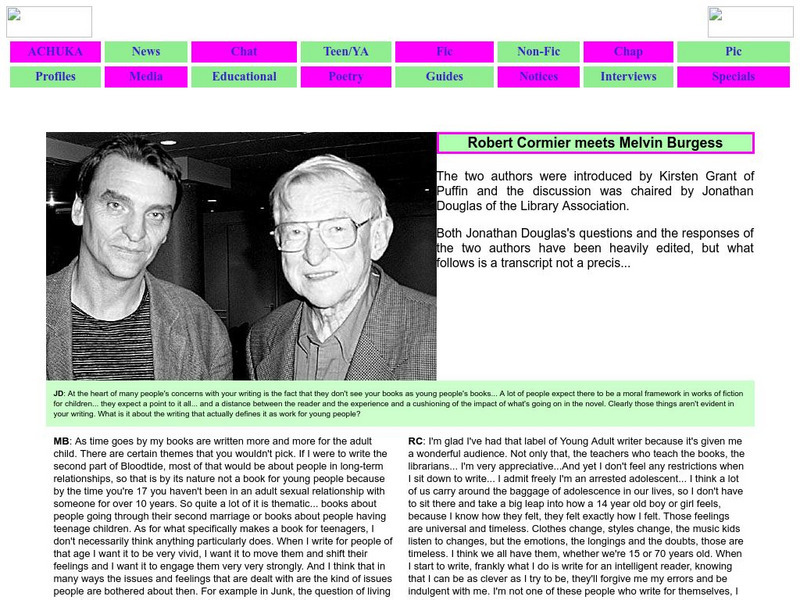 Robert Cormier Interview Primary Robert Cormier Interview Primary