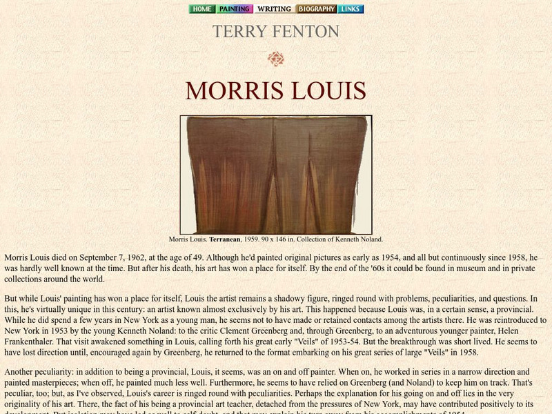 Terry Fenton: Morris Louis Handout Terry Fenton: Morris Louis Handout