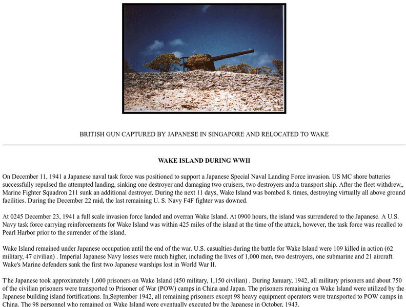 Ddxa: Wake Island During Wwii Handout Ddxa: Wake Island During Wwii Handout