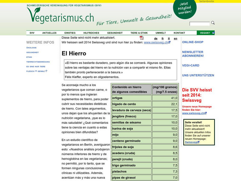 Vegetarismus.ch: El Hierro Activity Vegetarismus.ch: El Hierro Activity