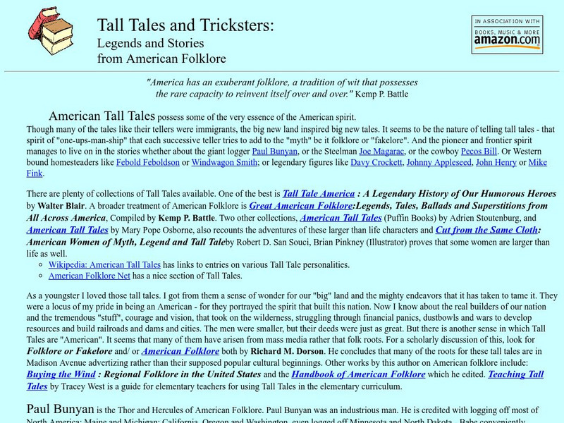 Tall Tales and Tricksters Website Tall Tales and Tricksters Website