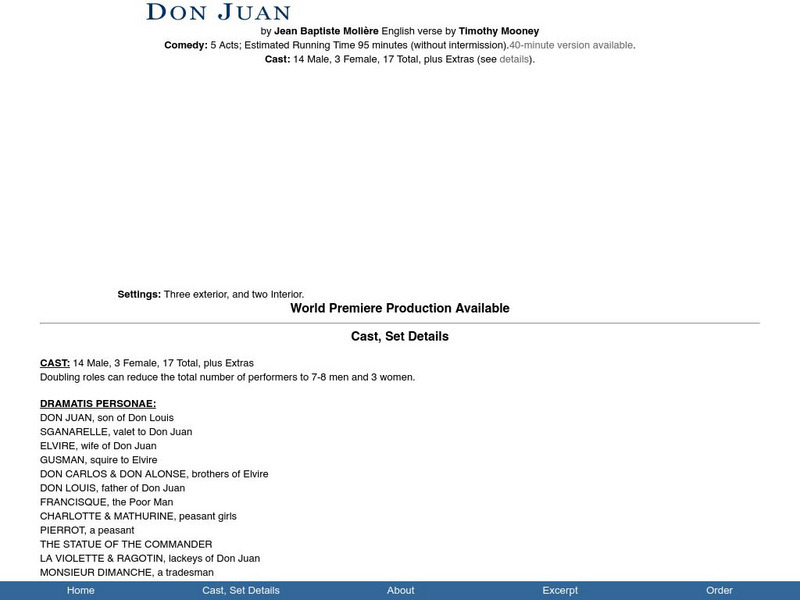 Moliere in English: "Don Juan" in English eBook Moliere in English: "Don Juan" in English eBook