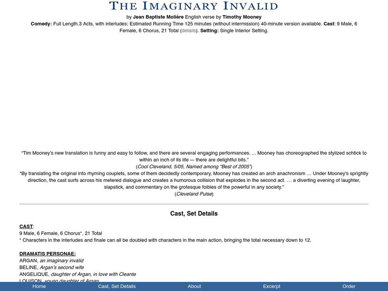 Moliere in English: "The Imaginary Invalid" eBook Moliere in English: "The Imaginary Invalid" eBook