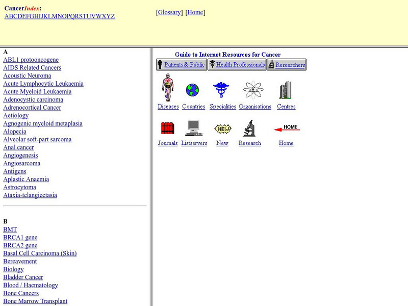 Cancer Index: Index Home Website Cancer Index: Index Home Website