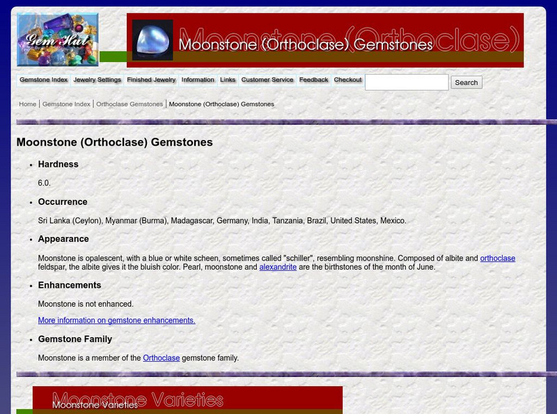 Gem Hut: Moonstone Gemstones Website Gem Hut: Moonstone Gemstones Website
