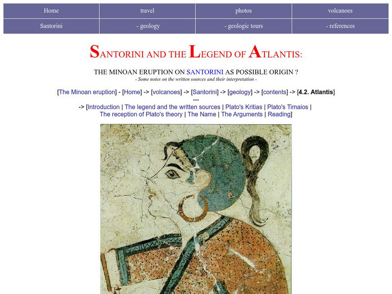 Santorini and the Legend of Atlantis Activity