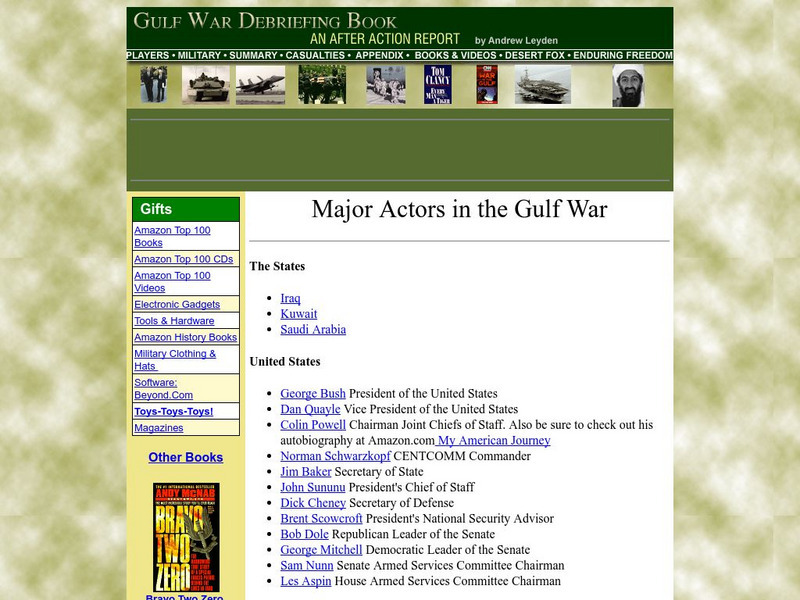 Gulf War Debriefing Book Website Gulf War Debriefing Book Website