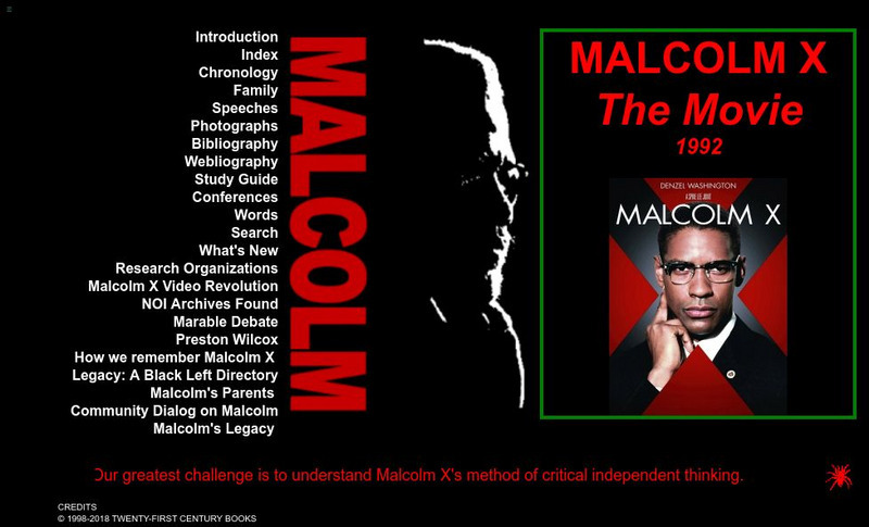Malcolm X: Home Page Website Malcolm X: Home Page Website