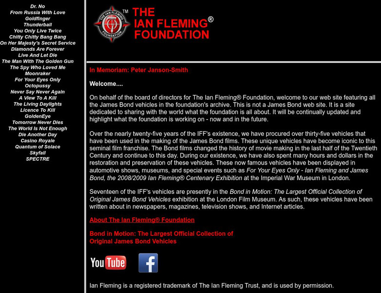Ian Fleming Foundation Website