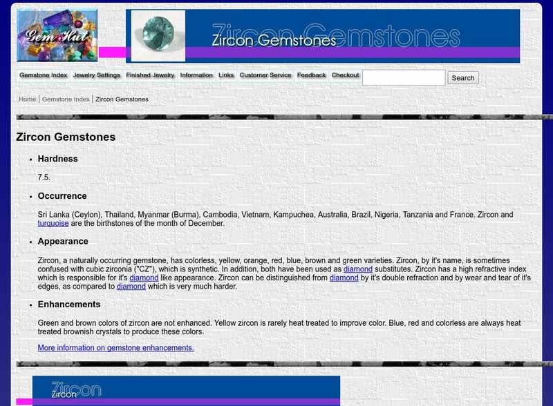Gem Hut: Zircon Website Gem Hut: Zircon Website