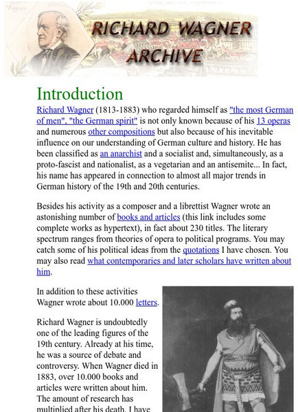 Richard Wagner Archive Handout