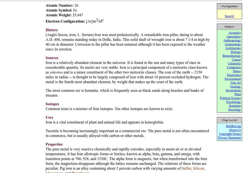 Web ref.org: Iron Handout Web ref.org: Iron Handout