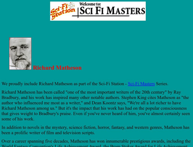 Richard Matheson Website Richard Matheson Website