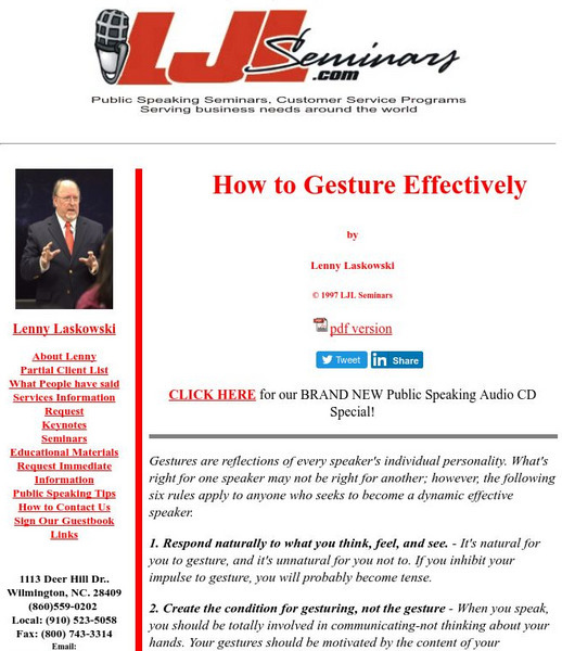 How to Gesture Effectively Article How to Gesture Effectively Article