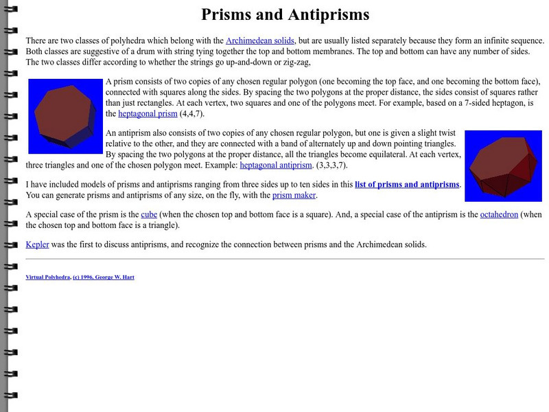 Personal Site: Prisms and Antiprisms Unit Plan Personal Site: Prisms and Antiprisms Unit Plan
