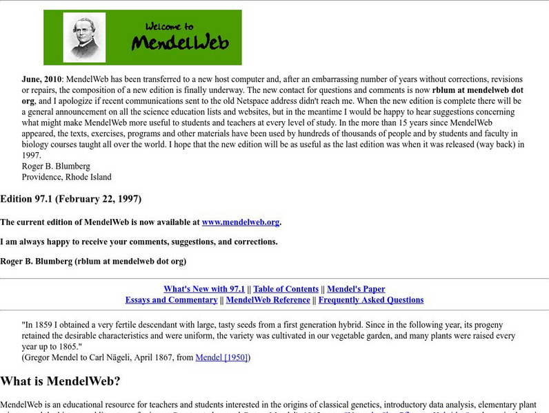 Mendel Web Website Mendel Web Website