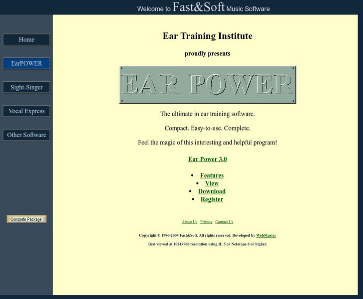 Ear Training Institute: Ear Power Website Ear Training Institute: Ear Power Website