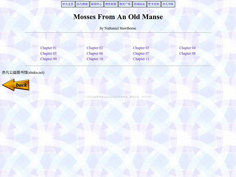 Shuku.net: Mosses From an Old Manse, Nathaniel Hawthorne eBook Shuku.net: Mosses From an Old Manse, Nathaniel Hawthorne eBook