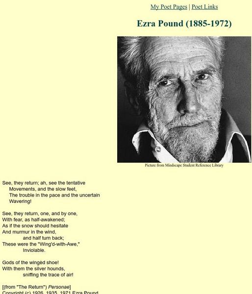 Ezra Pound Website Ezra Pound Website