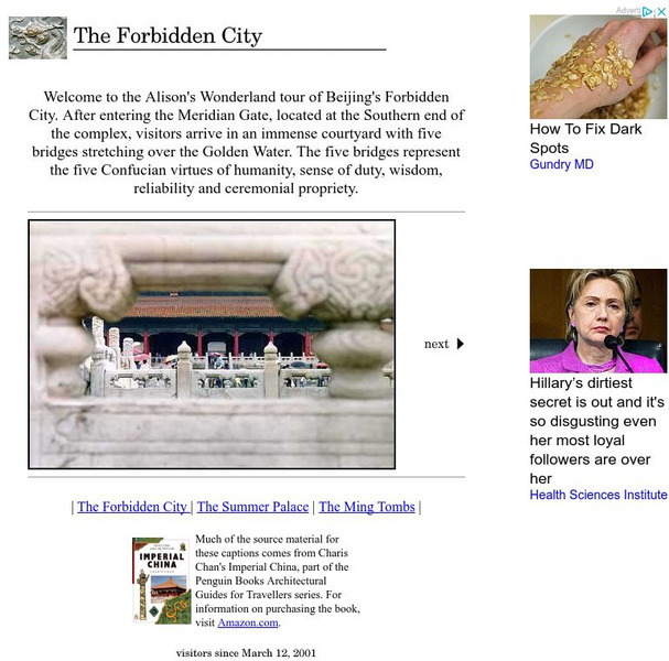 Alison's Wonderland: Tour of Forbidden City Website Alison's Wonderland: Tour of Forbidden City Website