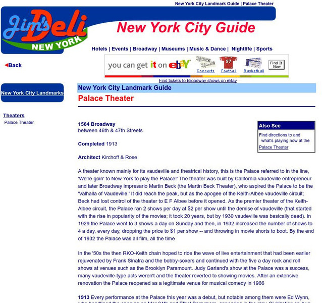 New York City Landmark: Palace Theater Article New York City Landmark: Palace Theater Article