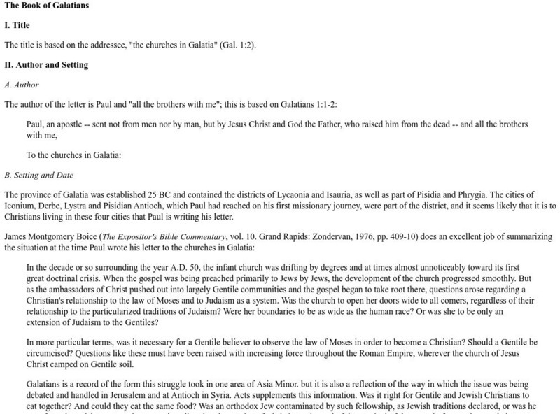 The Book of Galatians Primary