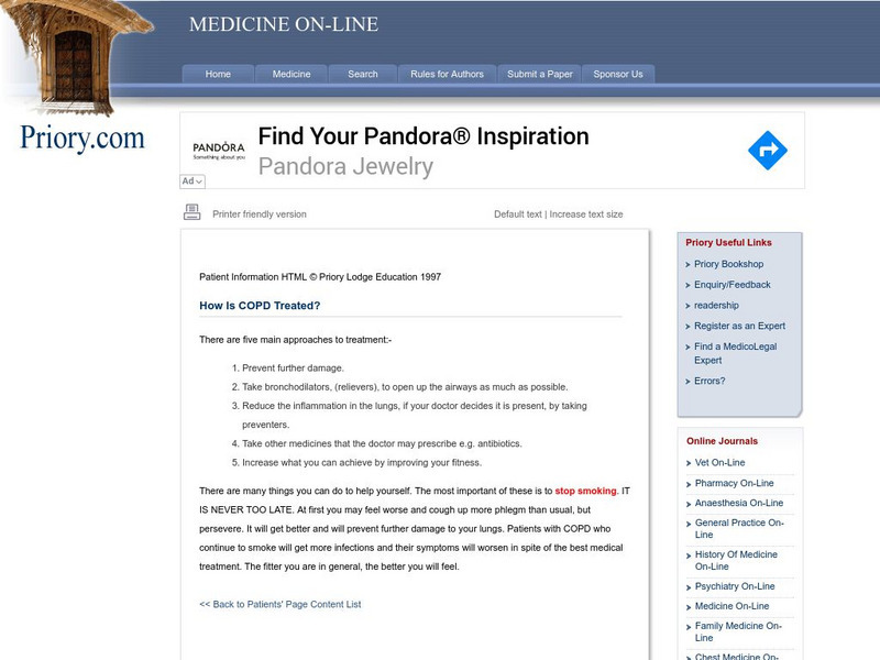 Priory Lodge Education: How Is Copd Treated? Article