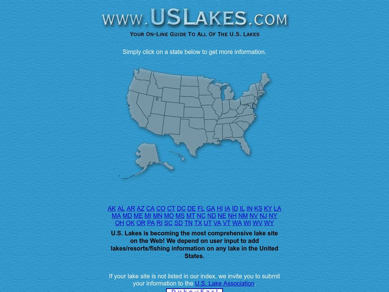 U.s. Lakes Interactive U.s. Lakes Interactive