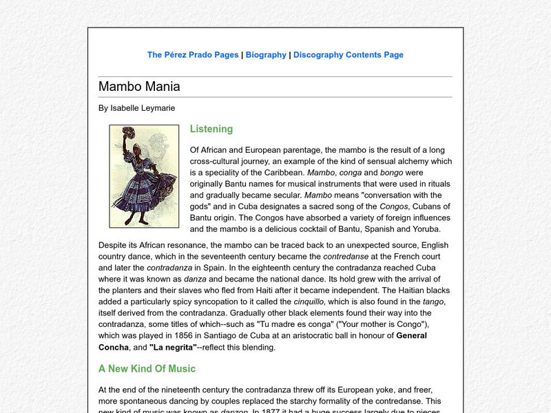 The Vinyl Tourist: Mambo Mania Article The Vinyl Tourist: Mambo Mania Article